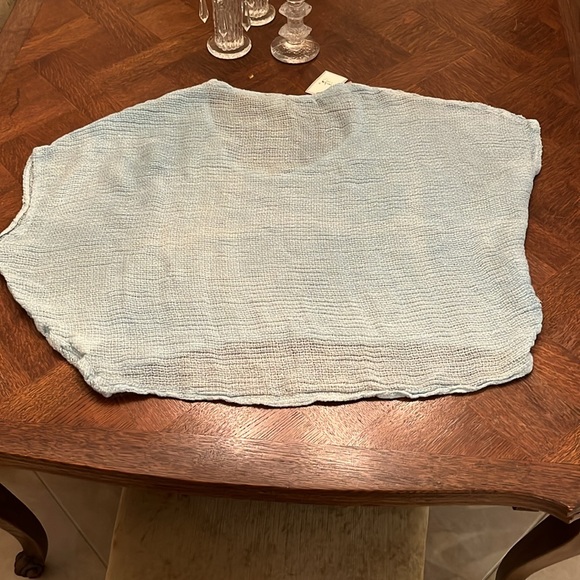 Sunday st tropez - Made in France - Woven Linen Short Sleeve Poncho One Size - Picture 12 of 14
